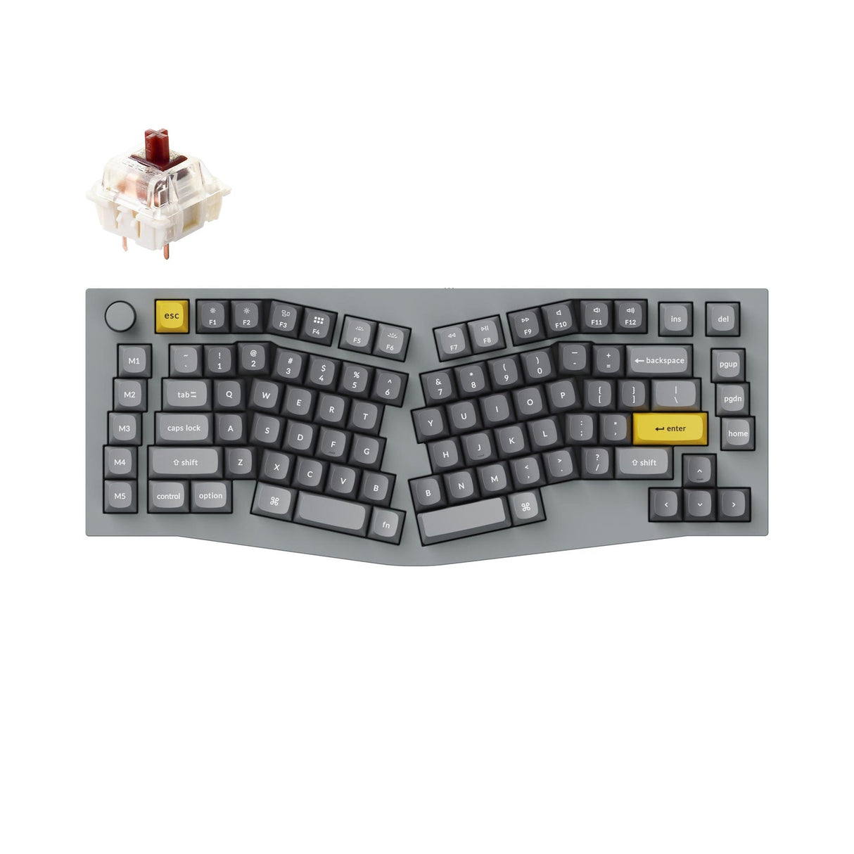 Tastiera meccanica personalizzata QMK Keychron Q10 (layout Alice) (layout ANSI USA)
