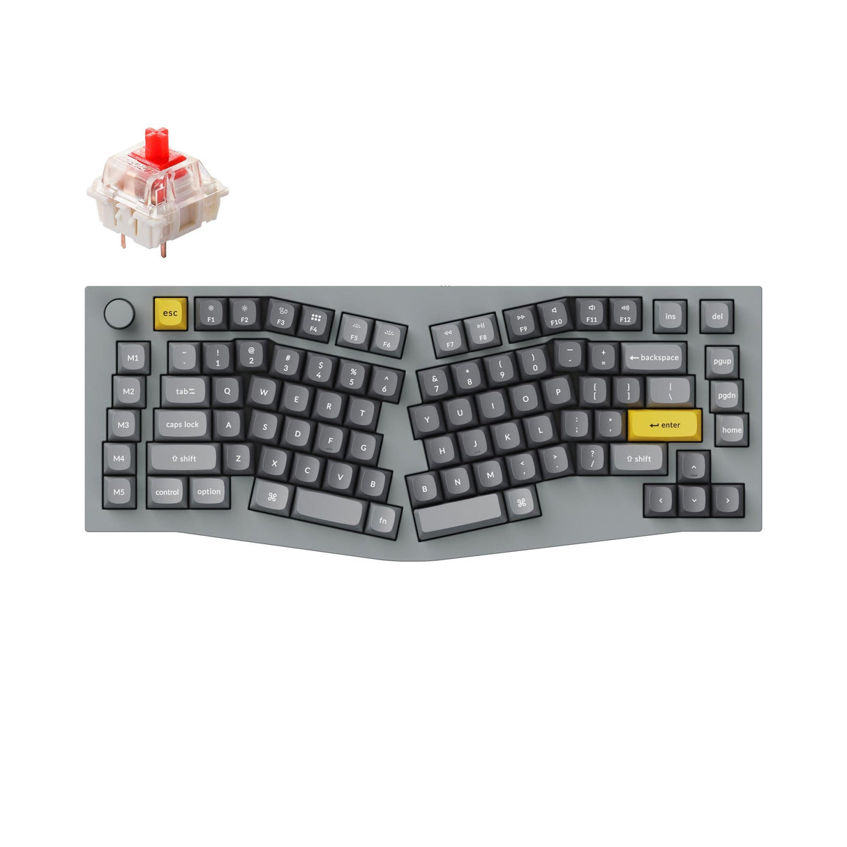 Tastiera meccanica personalizzata QMK Keychron Q10 (layout Alice) (layout ANSI USA)