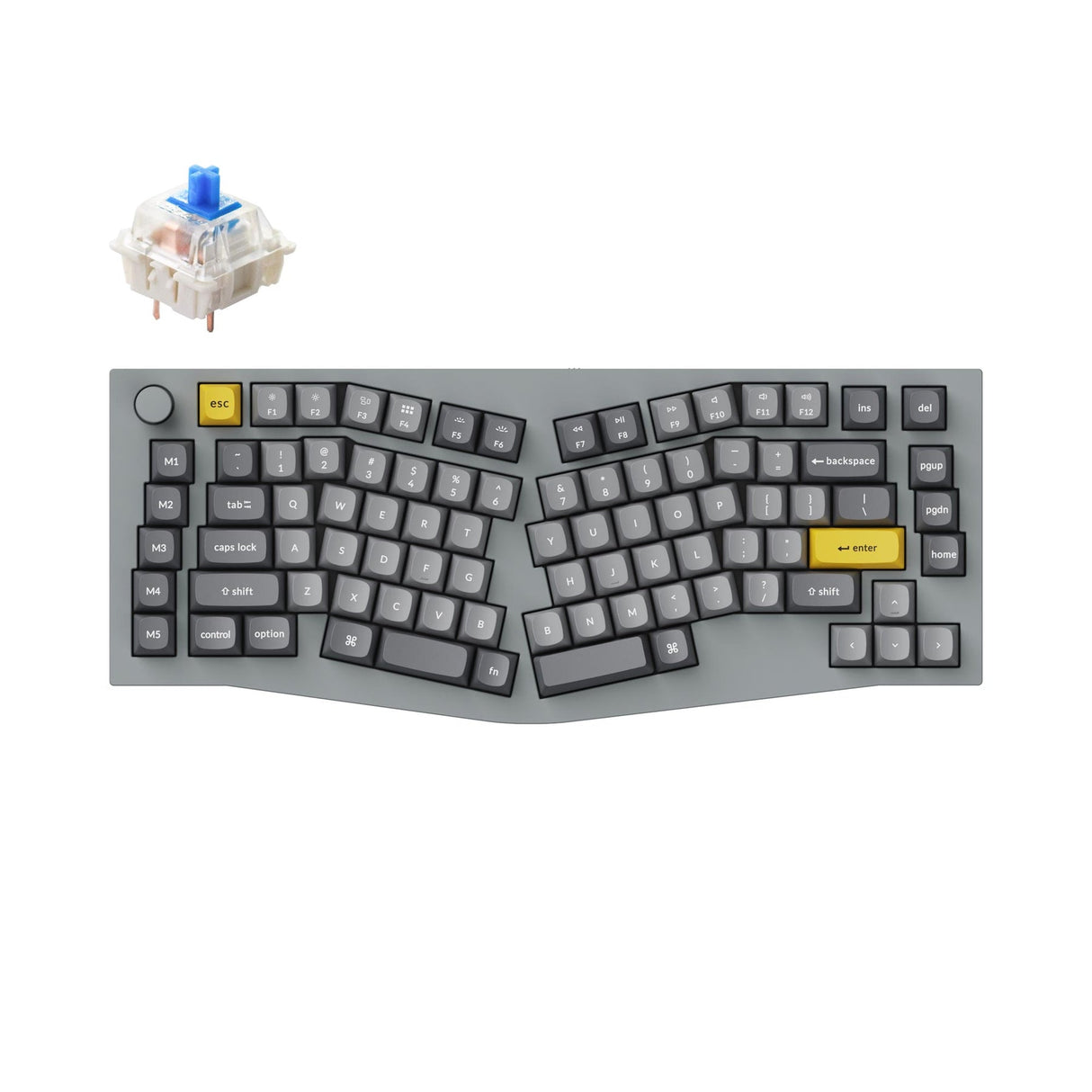 Tastiera meccanica personalizzata QMK Keychron Q10 (layout Alice) (layout ANSI USA)