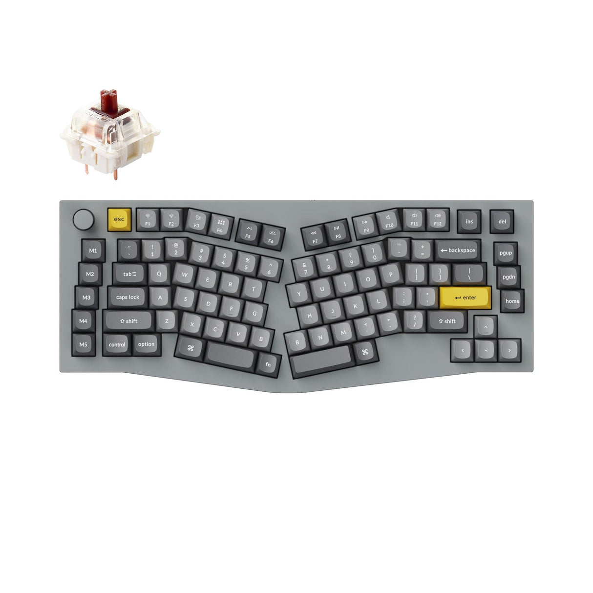 Tastiera meccanica personalizzata QMK Keychron Q10 (layout Alice) (layout ANSI USA)