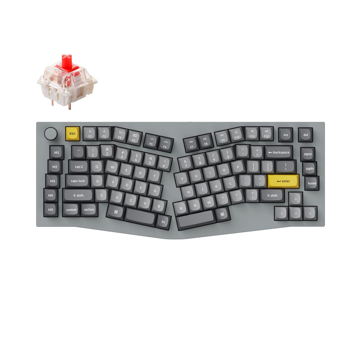 Tastiera meccanica personalizzata QMK Keychron Q10 (layout Alice) (layout ANSI USA)
