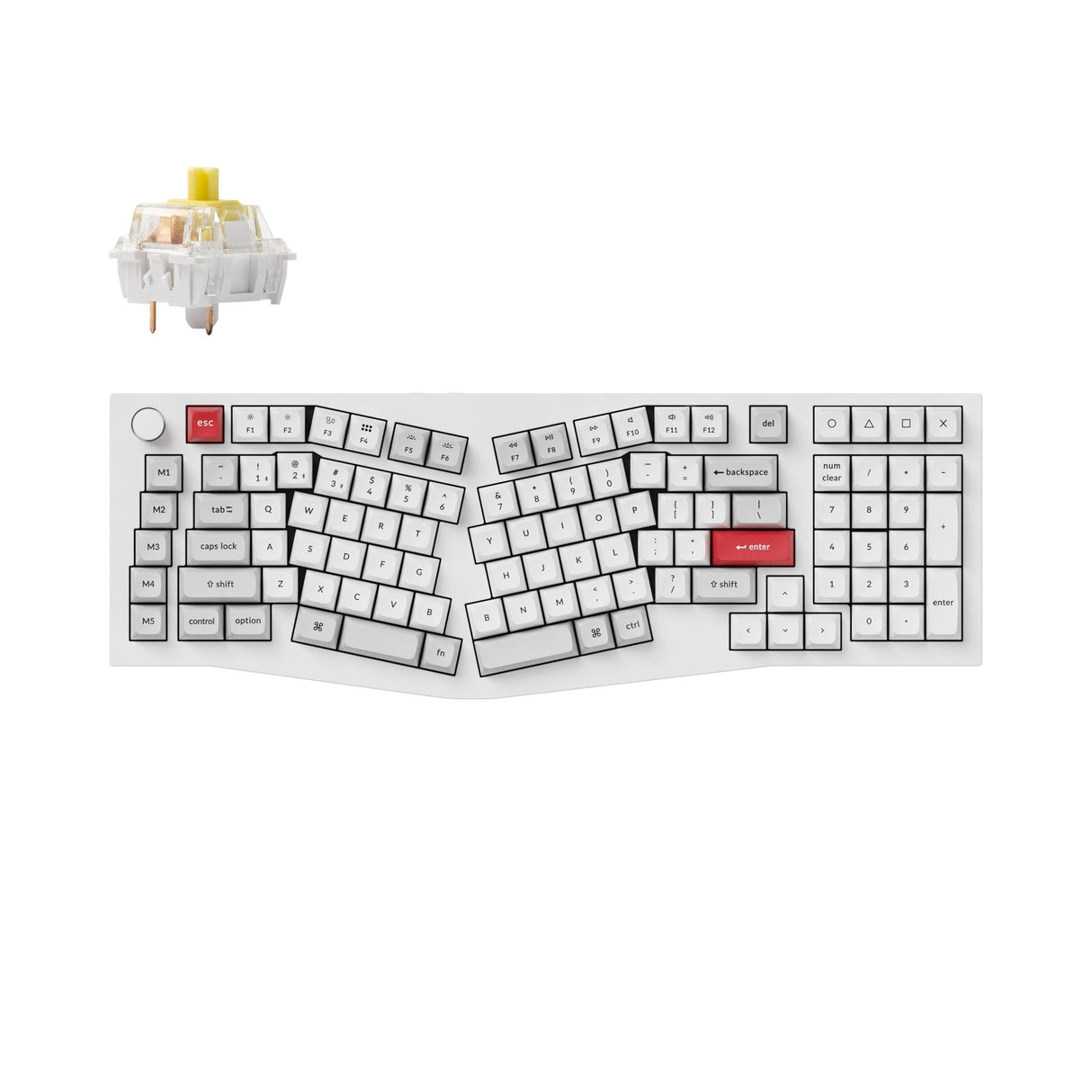 Tastiera meccanica personalizzata wireless Keychron Q13 Pro (layout Alice) QMK/VIA