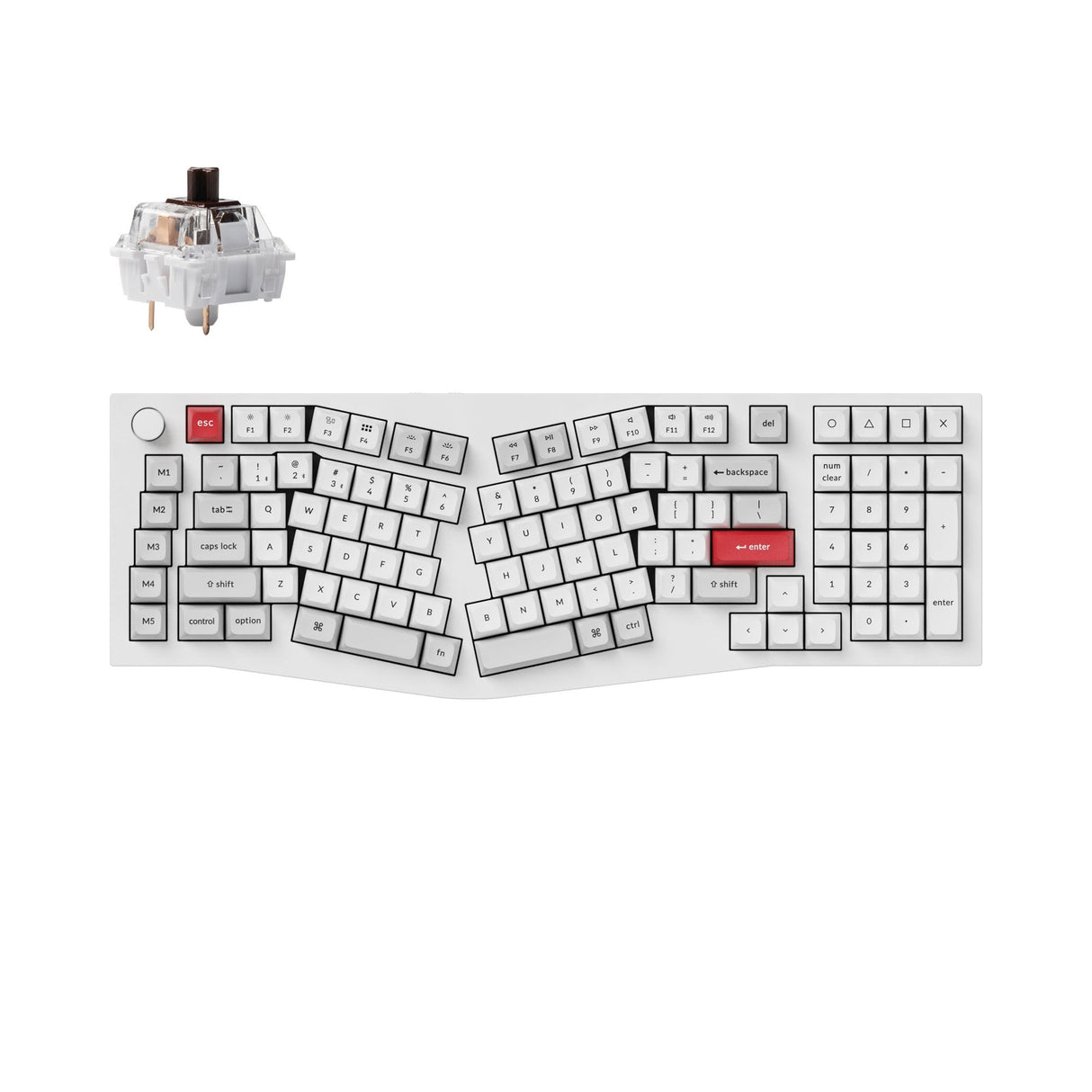 Tastiera meccanica personalizzata wireless Keychron Q13 Pro (layout Alice) QMK/VIA