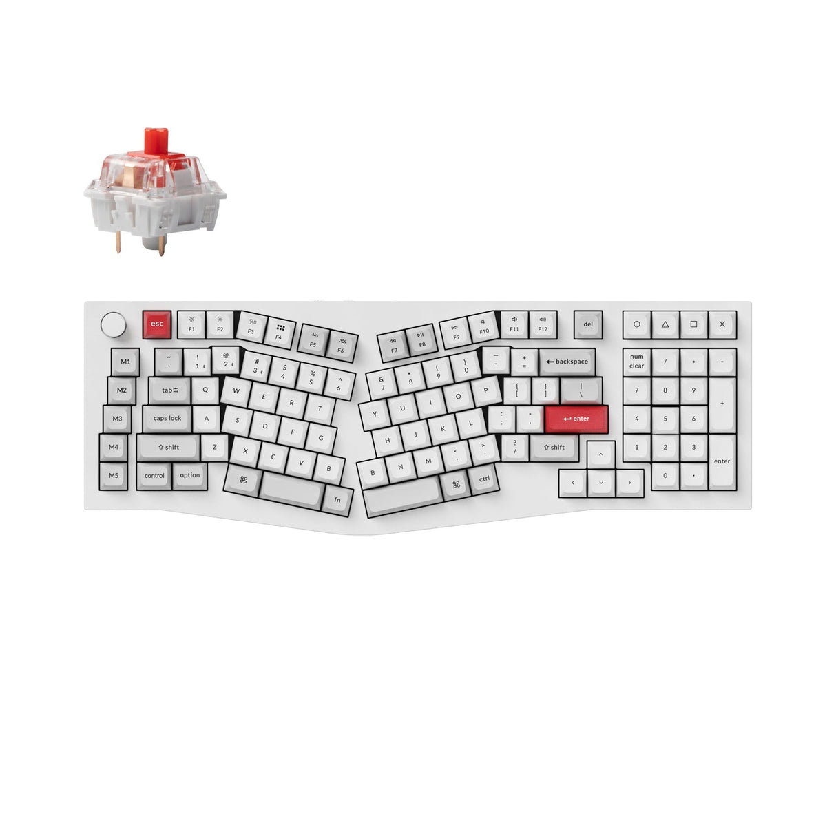 Tastiera meccanica personalizzata wireless Keychron Q13 Pro (layout Alice) QMK/VIA