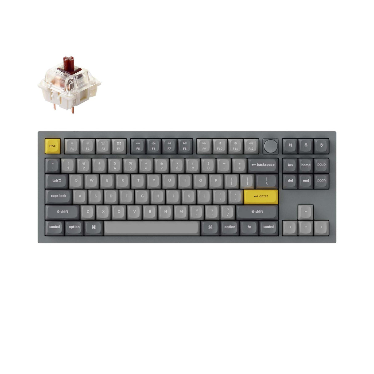 Tastiera meccanica personalizzata Keychron Q3 QMK (layout ANSI USA)
