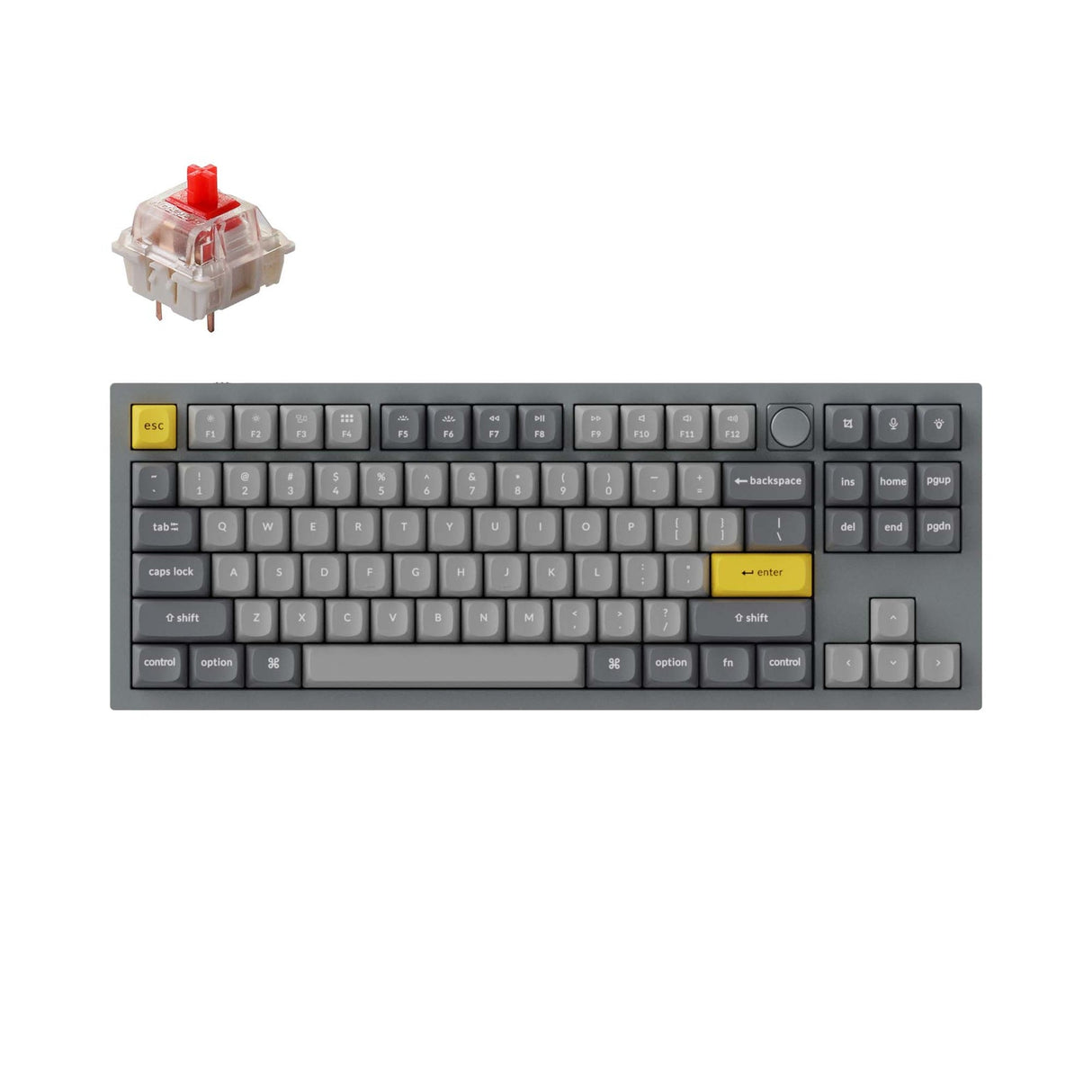 Tastiera meccanica personalizzata Keychron Q3 QMK (layout ANSI USA)