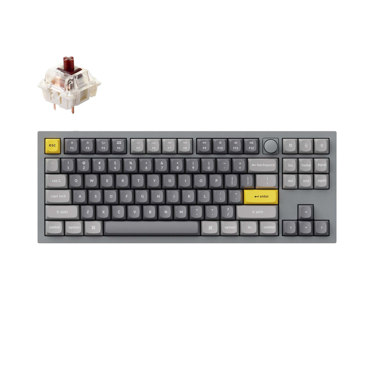 Tastiera meccanica personalizzata Keychron Q3 QMK (layout ANSI USA)