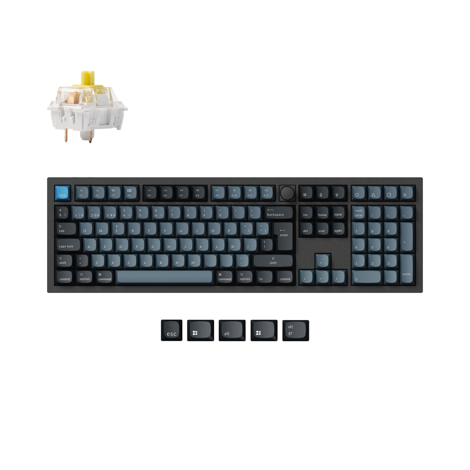 Collezione di layout ISO di tastiere meccaniche personalizzate wireless Keychron Q6 Pro QMK/VIA
