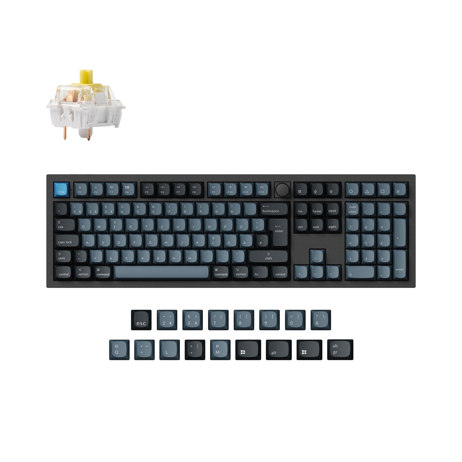 Collezione di layout ISO di tastiere meccaniche personalizzate wireless Keychron Q6 Pro QMK/VIA