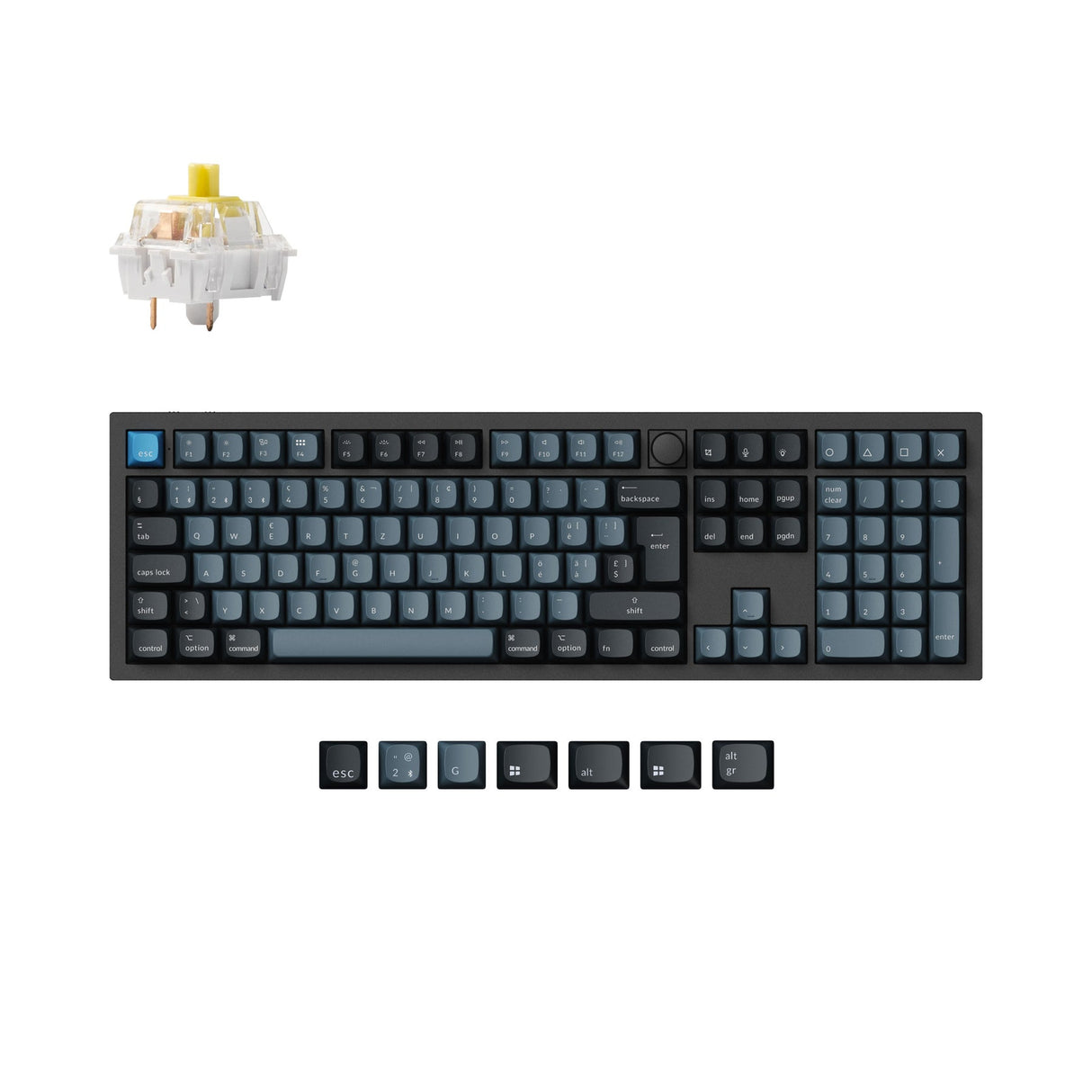 Collezione di layout ISO di tastiere meccaniche personalizzate wireless Keychron Q6 Pro QMK/VIA