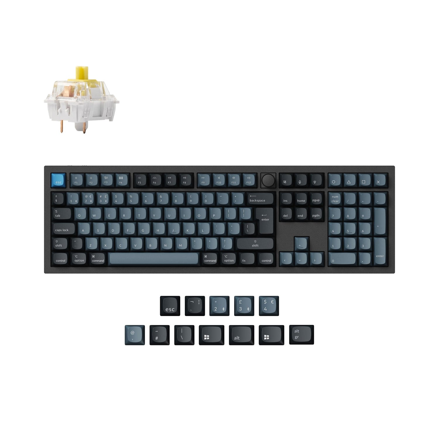Collezione di layout ISO di tastiere meccaniche personalizzate wireless Keychron Q6 Pro QMK/VIA