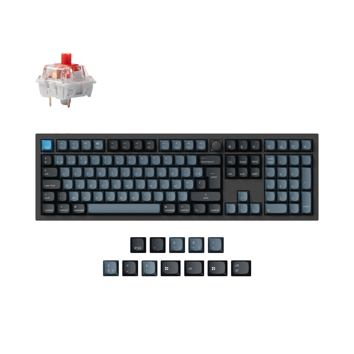 Collezione di layout ISO di tastiere meccaniche personalizzate wireless Keychron Q6 Pro QMK/VIA