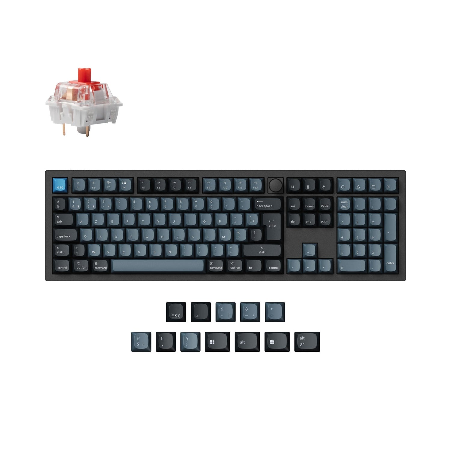 Collezione di layout ISO di tastiere meccaniche personalizzate wireless Keychron Q6 Pro QMK/VIA