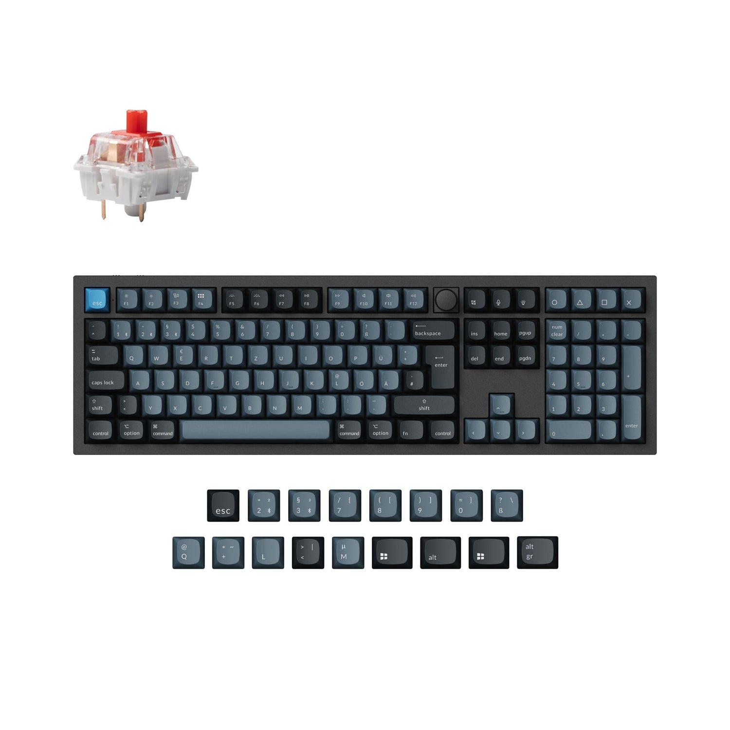 Collezione di layout ISO di tastiere meccaniche personalizzate wireless Keychron Q6 Pro QMK/VIA