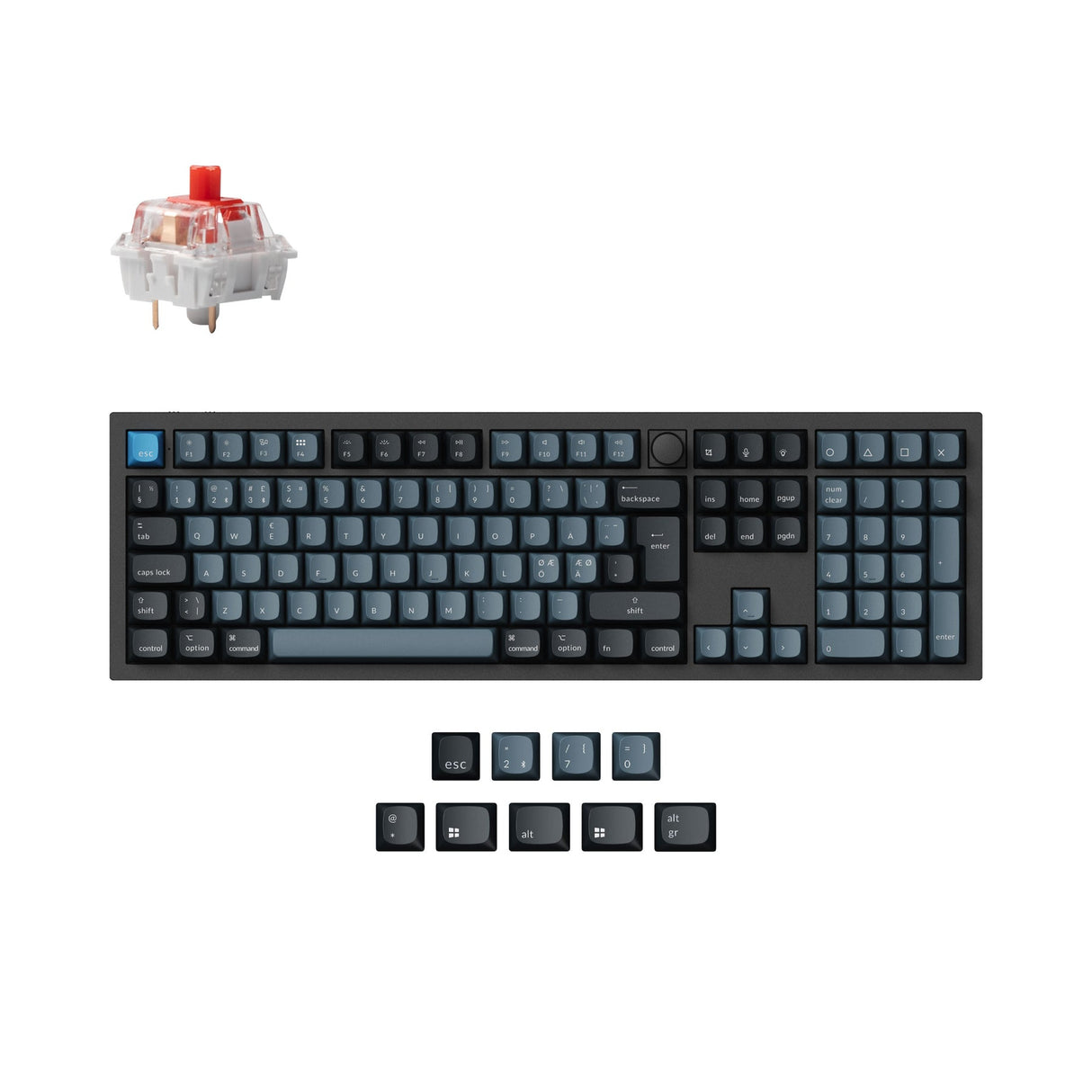 Collezione di layout ISO di tastiere meccaniche personalizzate wireless Keychron Q6 Pro QMK/VIA