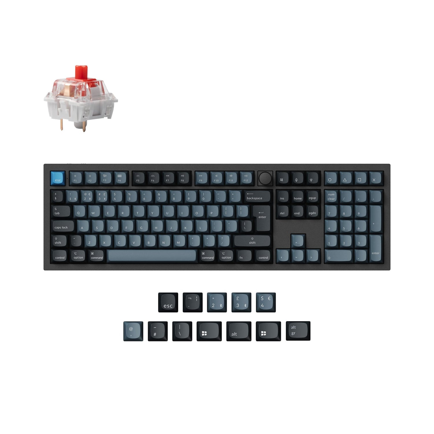 Collezione di layout ISO di tastiere meccaniche personalizzate wireless Keychron Q6 Pro QMK/VIA