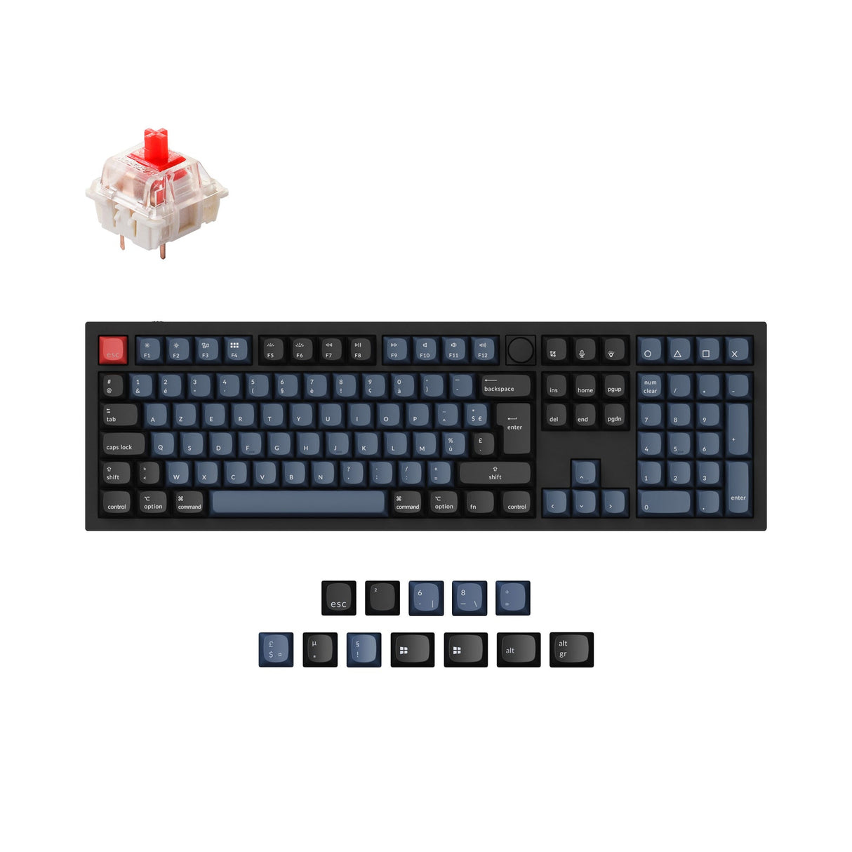 Keychron Q6 QMK Personalizzato Tastiera meccanica ISO Layout Collection