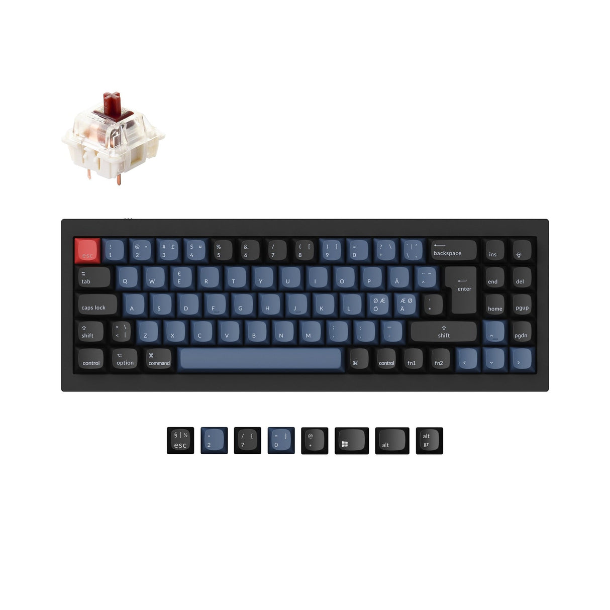 Keychron Q7 QMK Personalizzato Tastiera meccanica ISO Layout Collection