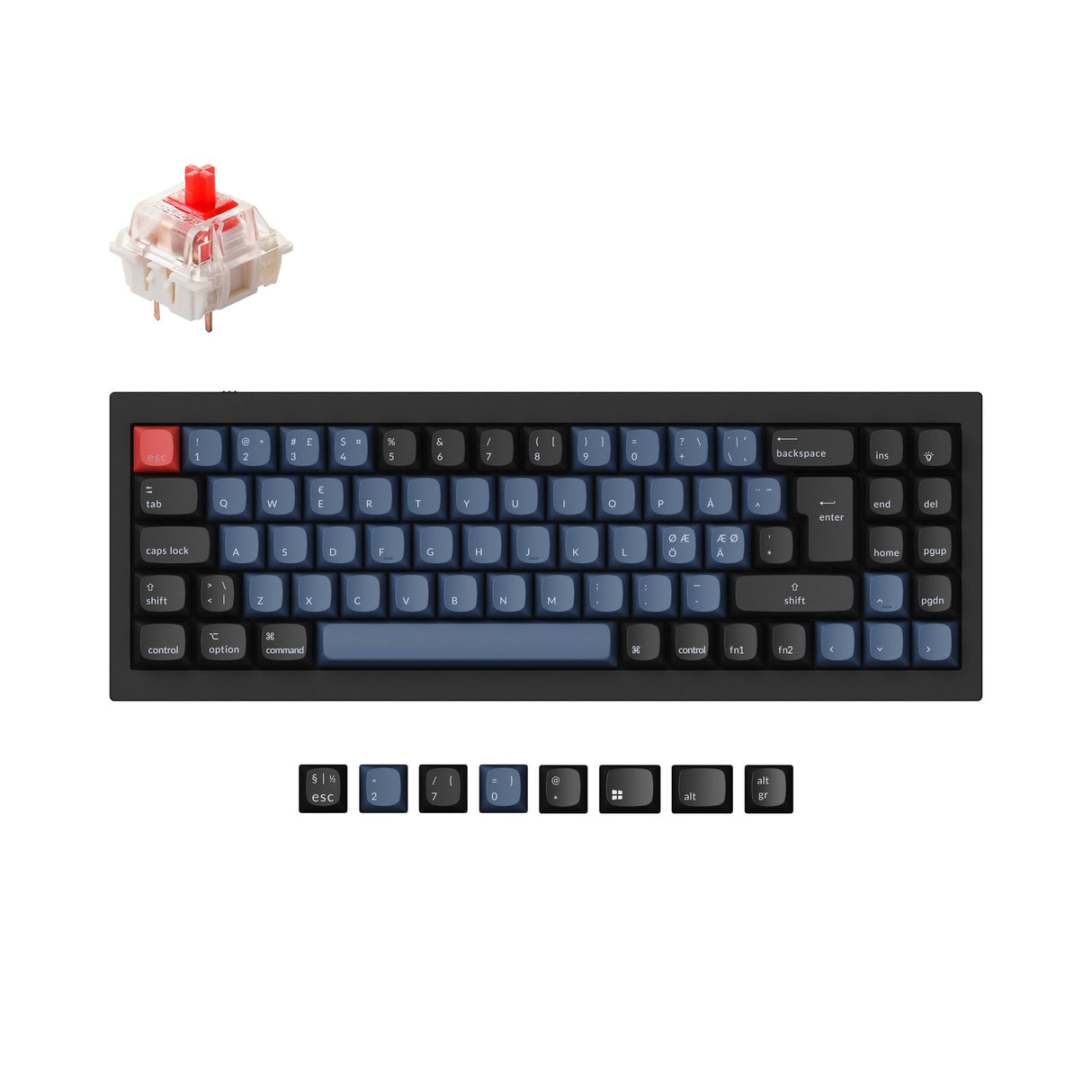 Keychron Q7 QMK Personalizzato Tastiera meccanica ISO Layout Collection