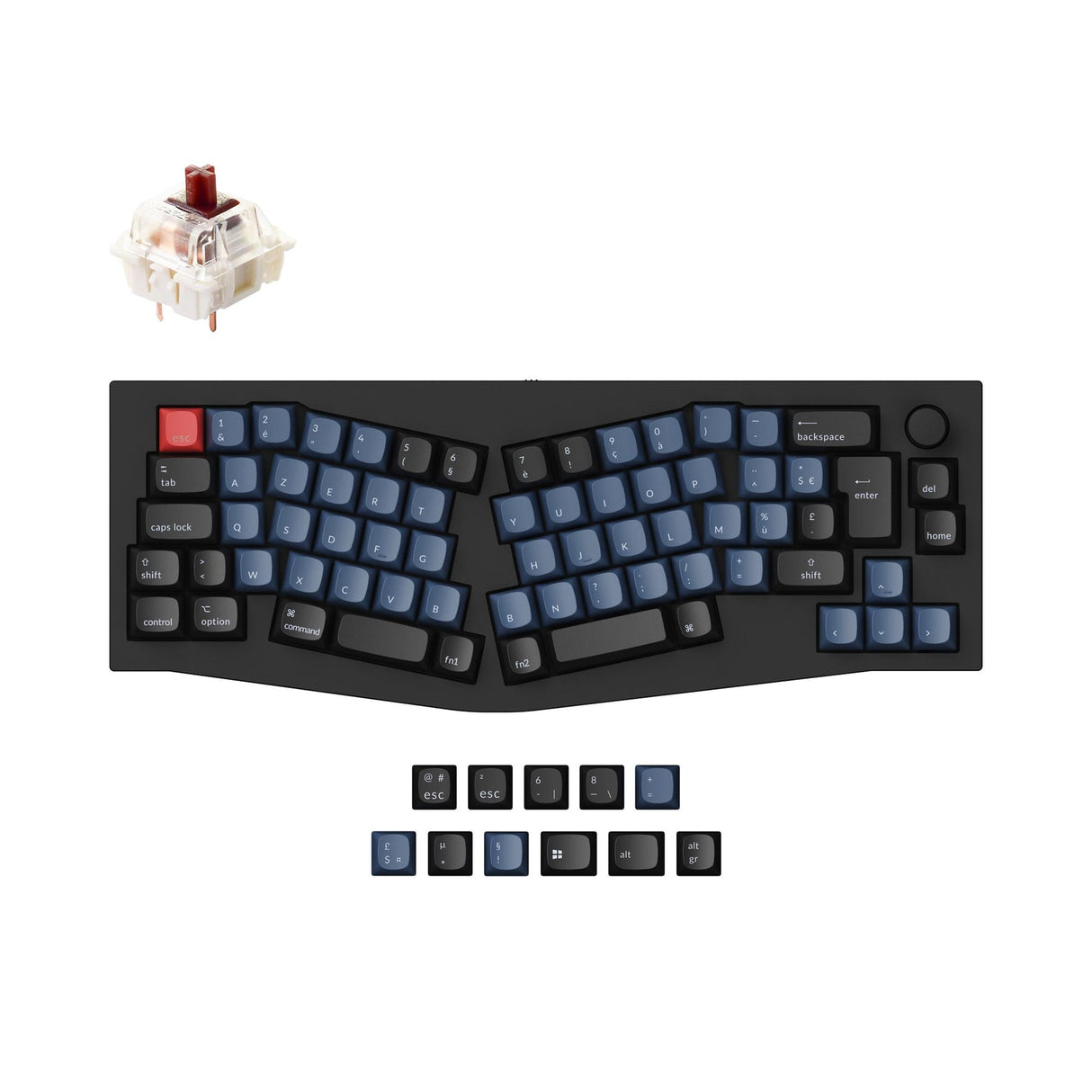 Keychron Q8 (Alice Layout) QMK Personalizzato Tastiera meccanica ISO Layout Collection
