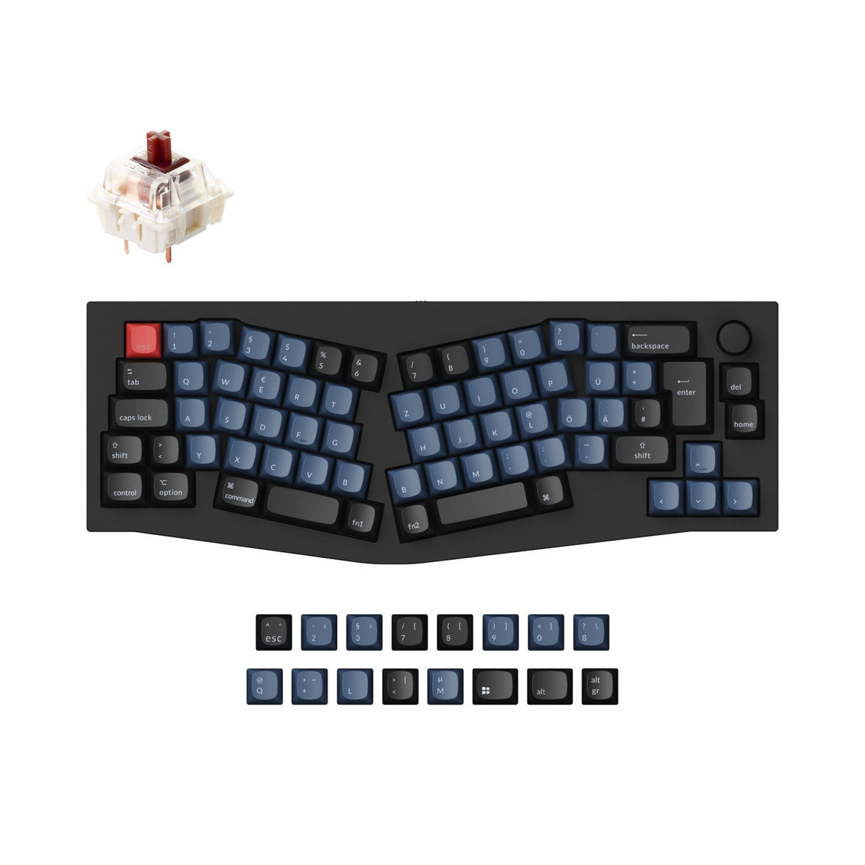Keychron Q8 (Alice Layout) QMK Personalizzato Tastiera meccanica ISO Layout Collection