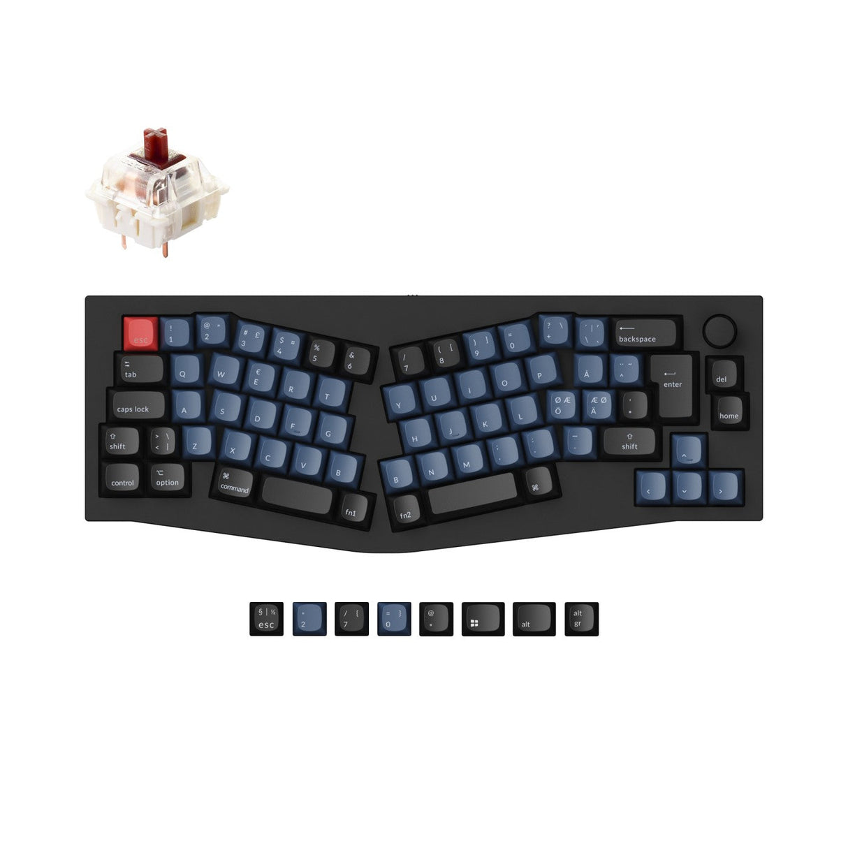 Keychron Q8 (Alice Layout) QMK Personalizzato Tastiera meccanica ISO Layout Collection