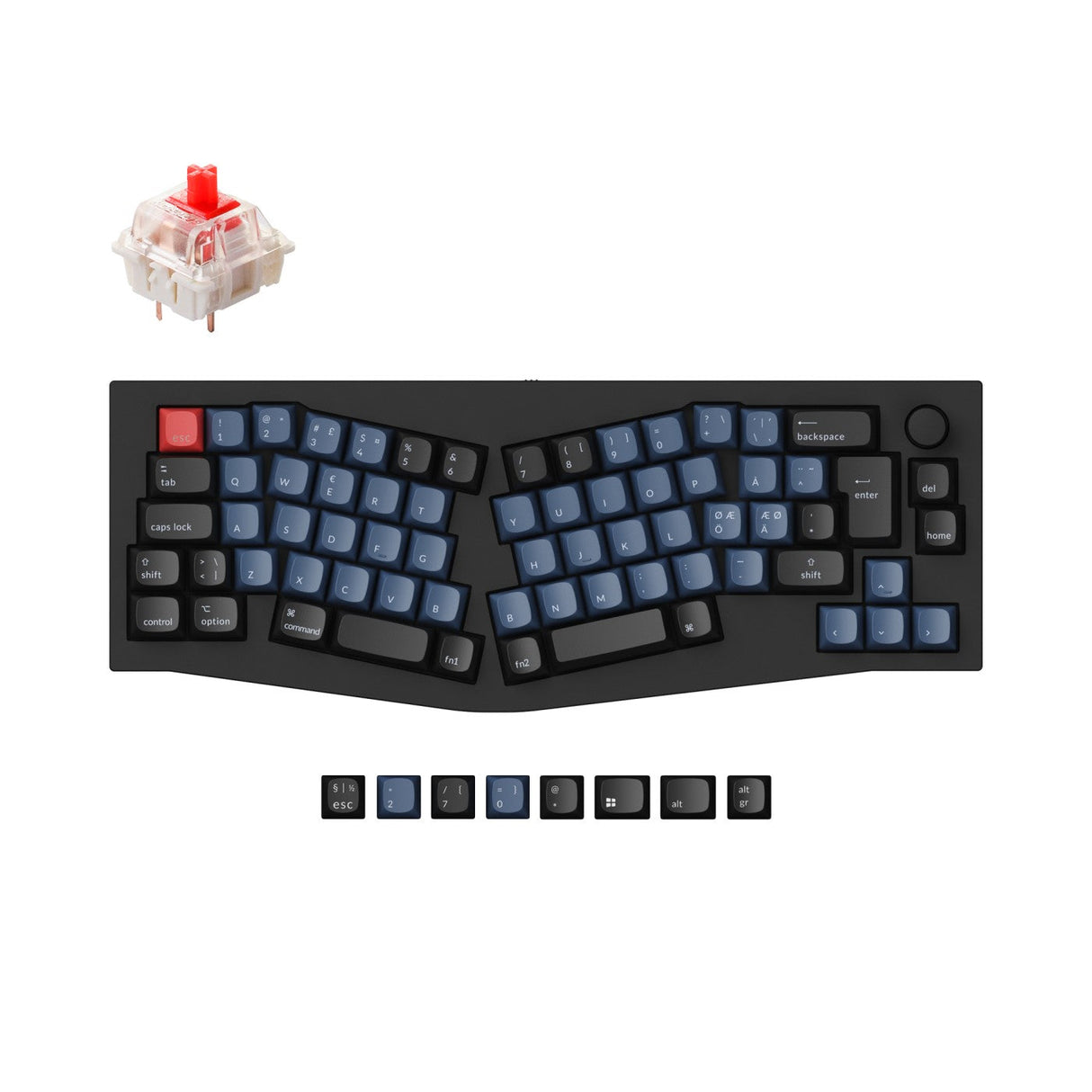 Keychron Q8 (Alice Layout) QMK Personalizzato Tastiera meccanica ISO Layout Collection