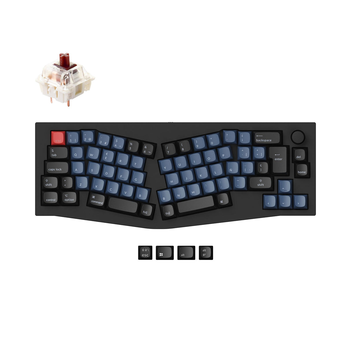 Keychron Q8 (Alice Layout) QMK Personalizzato Tastiera meccanica ISO Layout Collection
