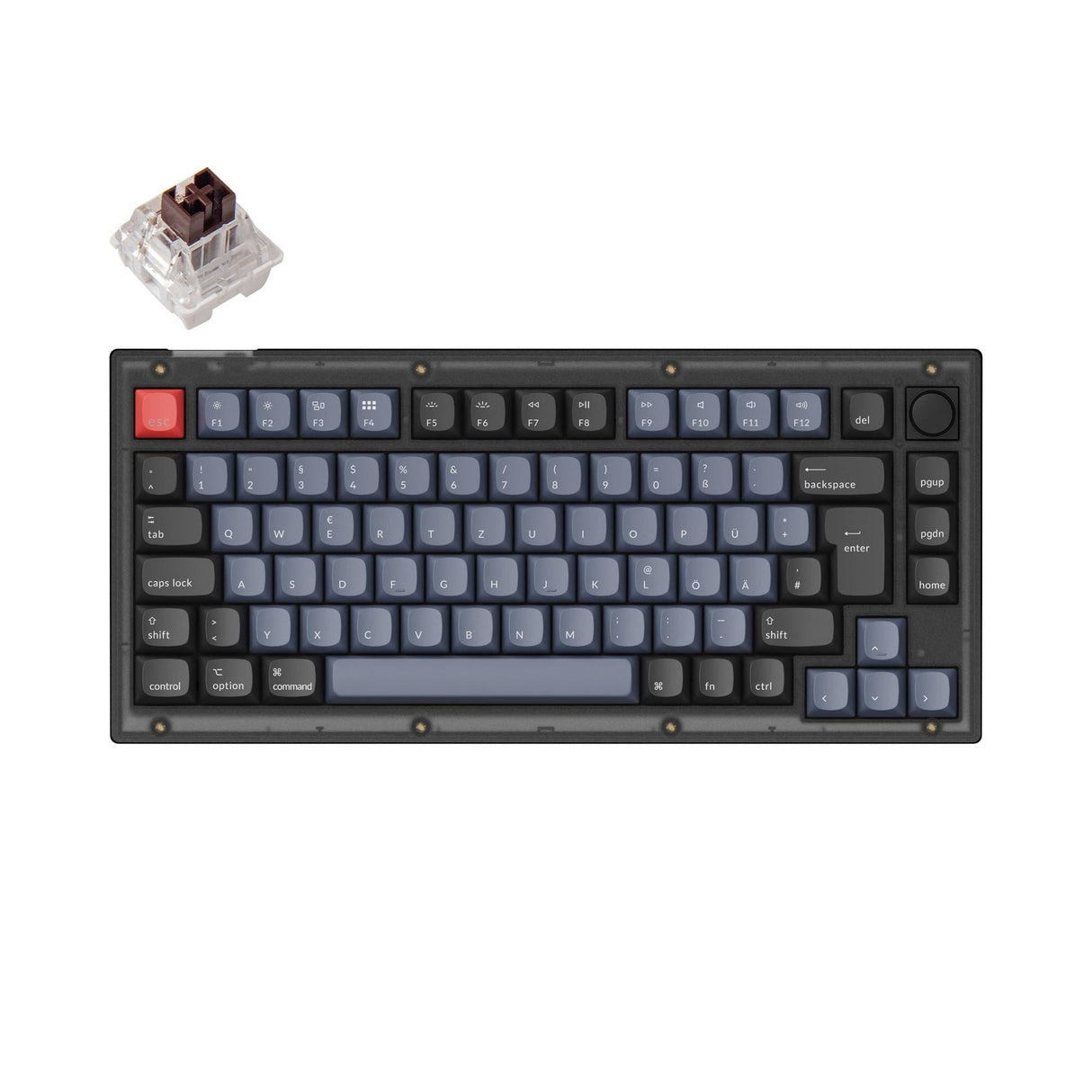 Keychron V1 QMK Personalizzato Tastiera meccanica ISO Layout Collection