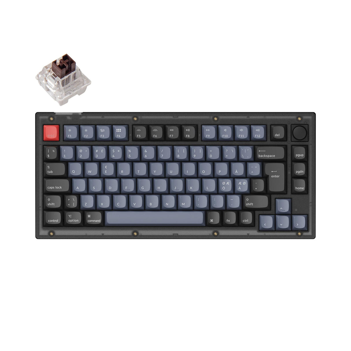 Keychron V1 QMK Personalizzato Tastiera meccanica ISO Layout Collection