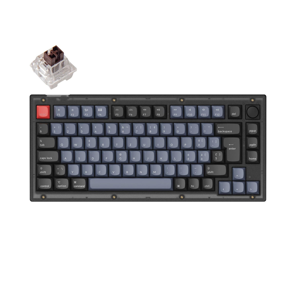 Keychron V1 QMK Personalizzato Tastiera meccanica ISO Layout Collection