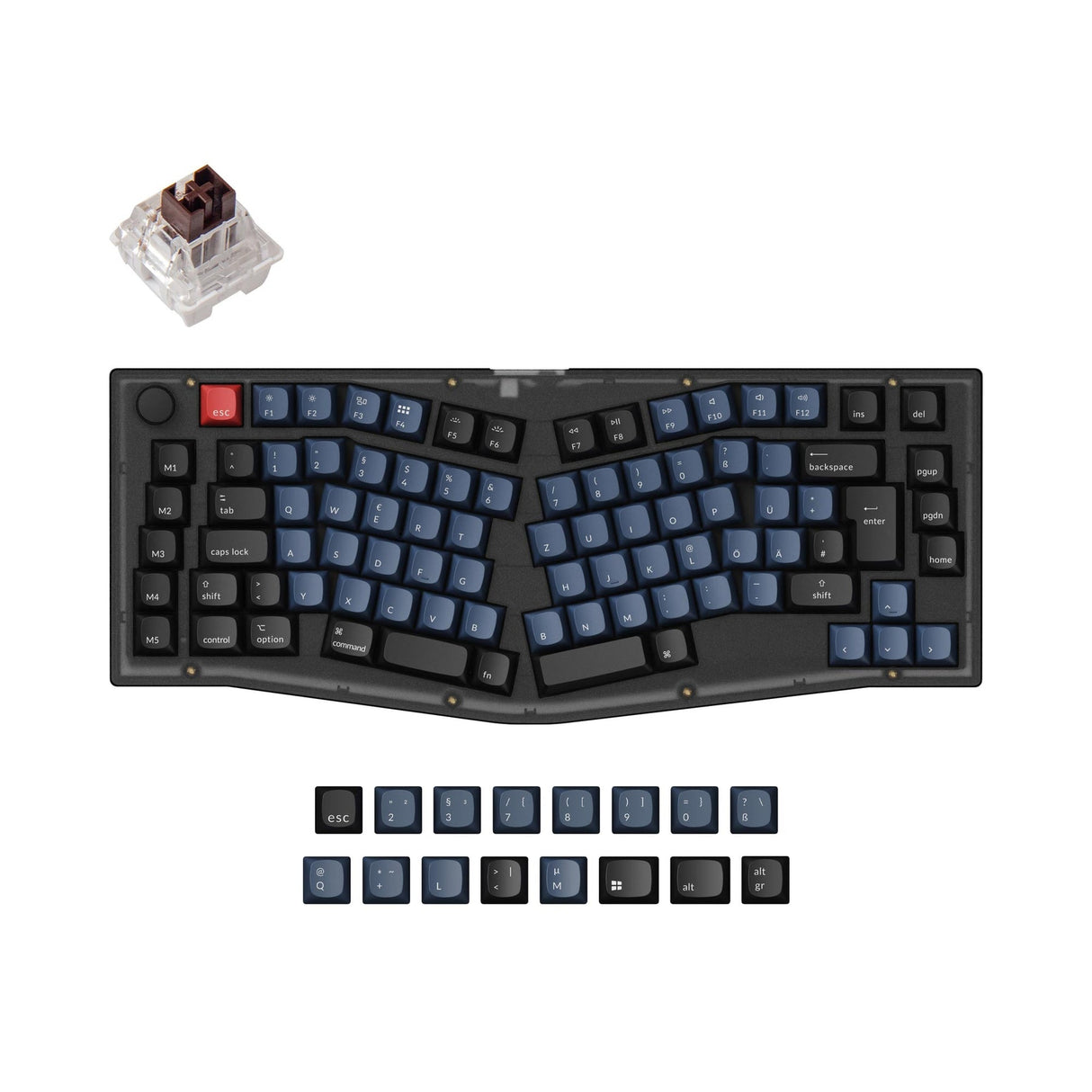 Keychron V10 (Alice Layout) QMK Personalizzato Tastiera meccanica ISO Layout Collection