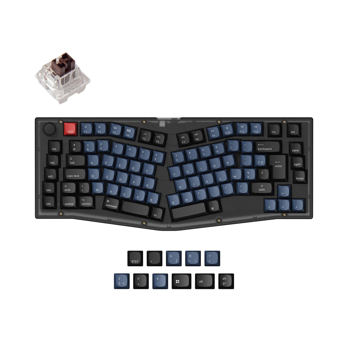 Keychron V10 (Alice Layout) QMK Personalizzato Tastiera meccanica ISO Layout Collection
