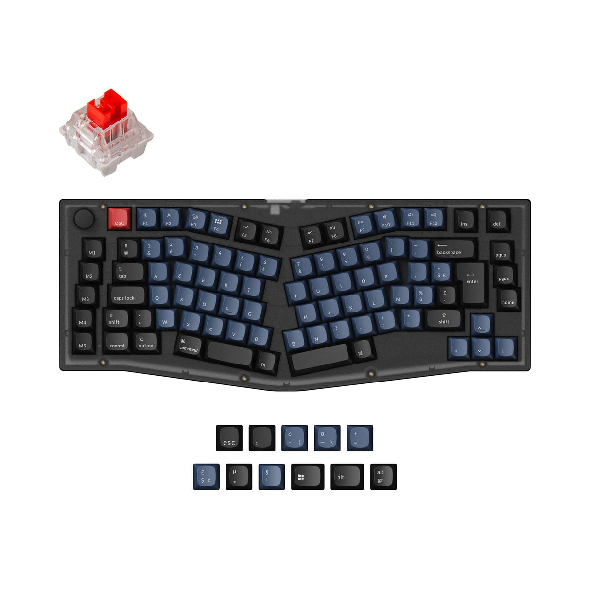 Keychron V10 (Alice Layout) QMK Personalizzato Tastiera meccanica ISO Layout Collection