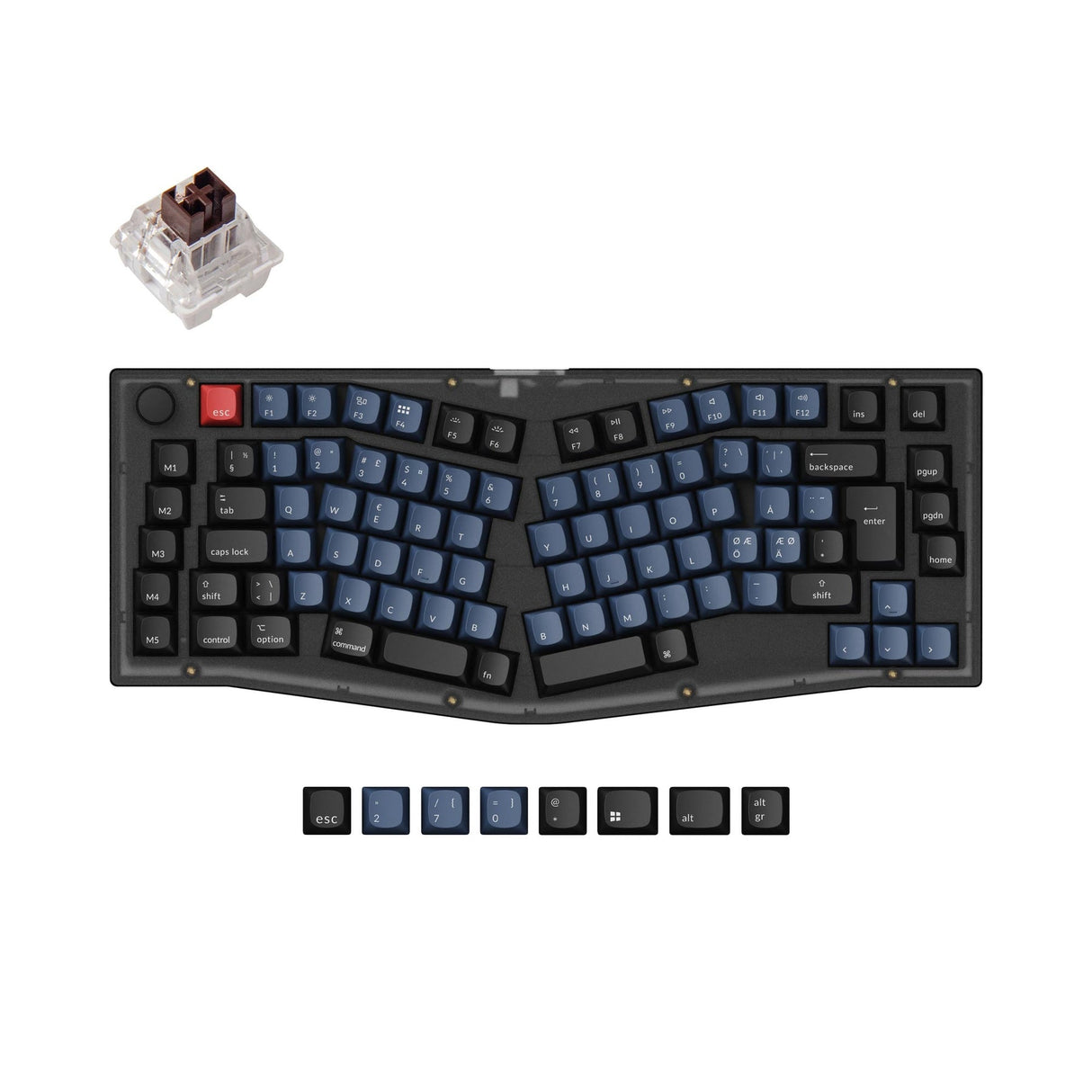 Keychron V10 (Alice Layout) QMK Personalizzato Tastiera meccanica ISO Layout Collection