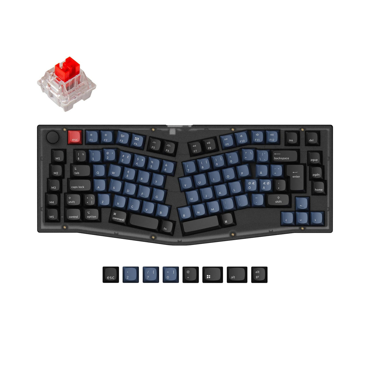 Keychron V10 (Alice Layout) QMK Personalizzato Tastiera meccanica ISO Layout Collection