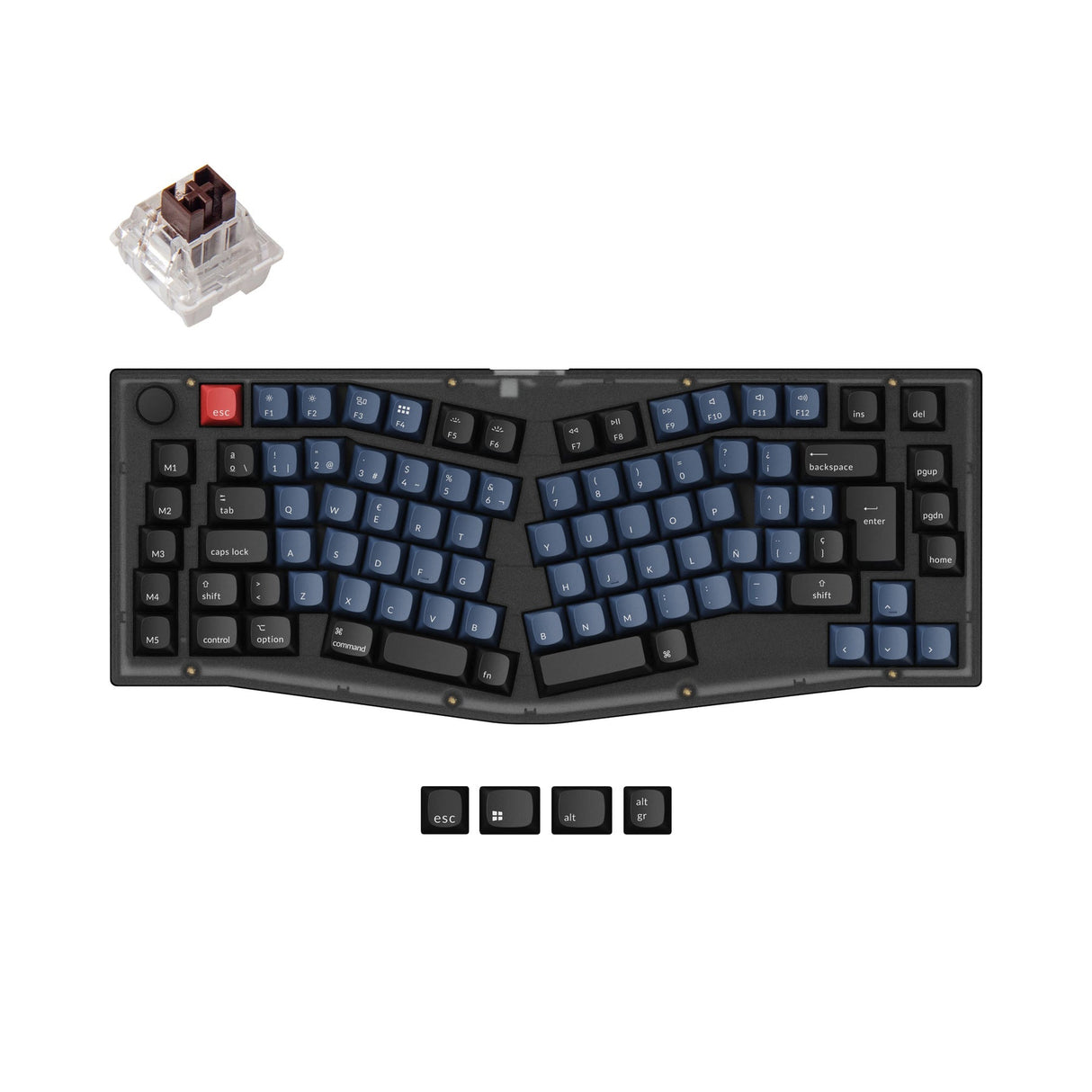 Keychron V10 (Alice Layout) QMK Personalizzato Tastiera meccanica ISO Layout Collection