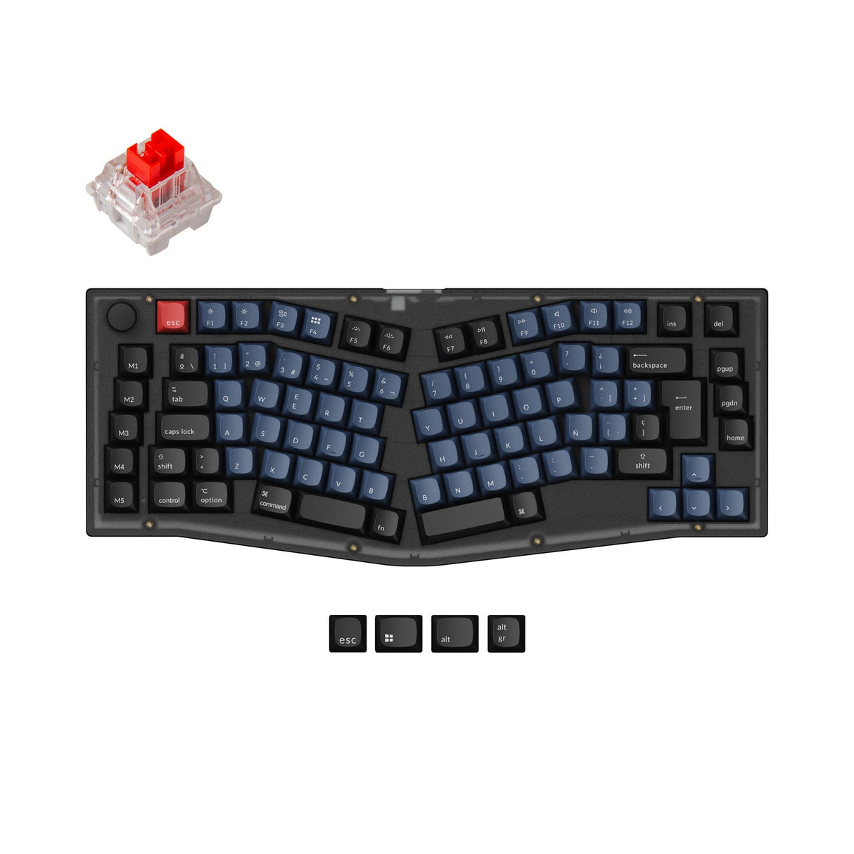 Keychron V10 (Alice Layout) QMK Personalizzato Tastiera meccanica ISO Layout Collection