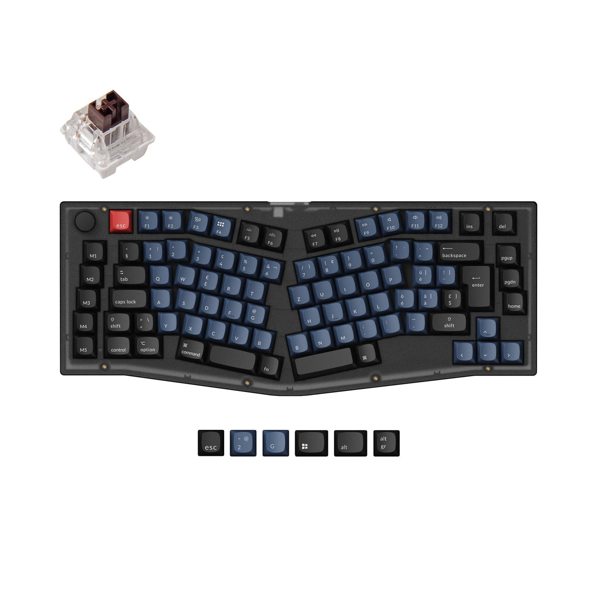Keychron V10 (Alice Layout) QMK Personalizzato Tastiera meccanica ISO Layout Collection
