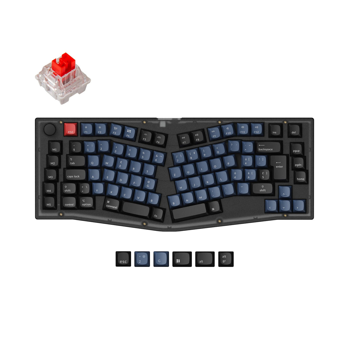 Keychron V10 (Alice Layout) QMK Personalizzato Tastiera meccanica ISO Layout Collection