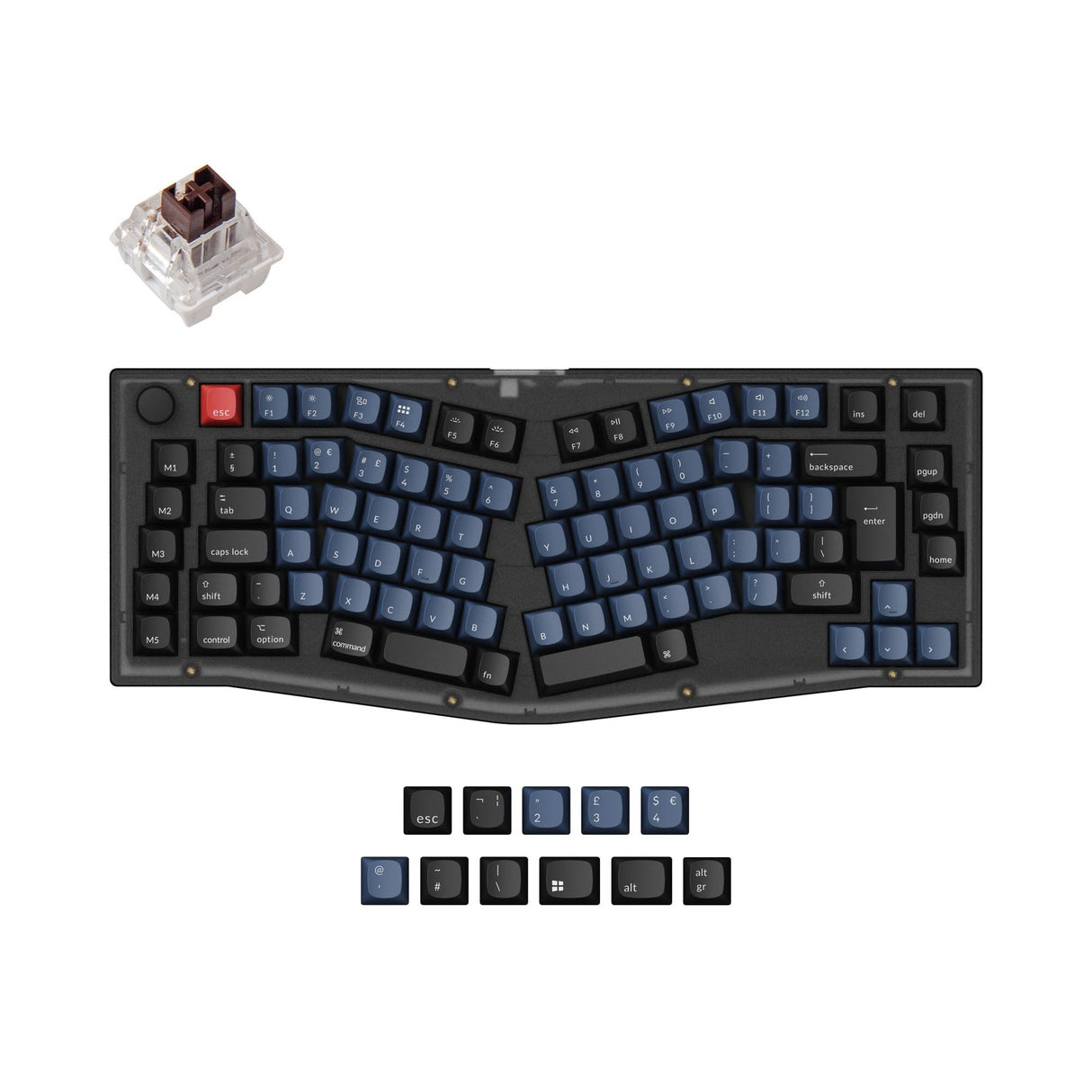 Keychron V10 (Alice Layout) QMK Personalizzato Tastiera meccanica ISO Layout Collection