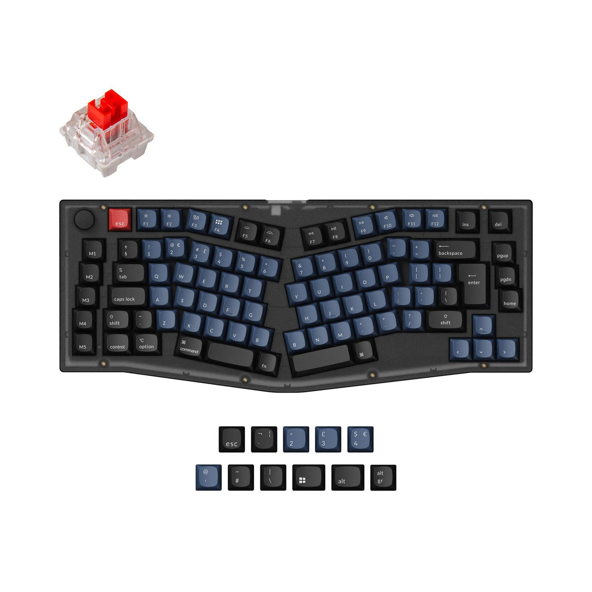 Keychron V10 (Alice Layout) QMK Personalizzato Tastiera meccanica ISO Layout Collection