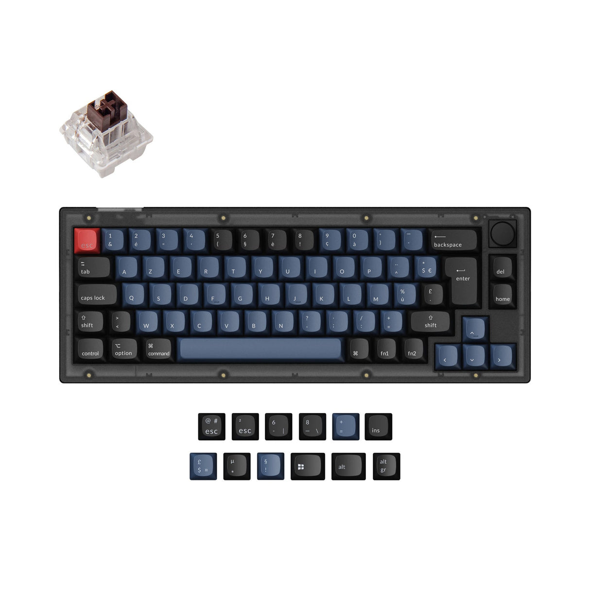 Keychron V2 QMK Personalizzato Tastiera meccanica ISO Layout Collection