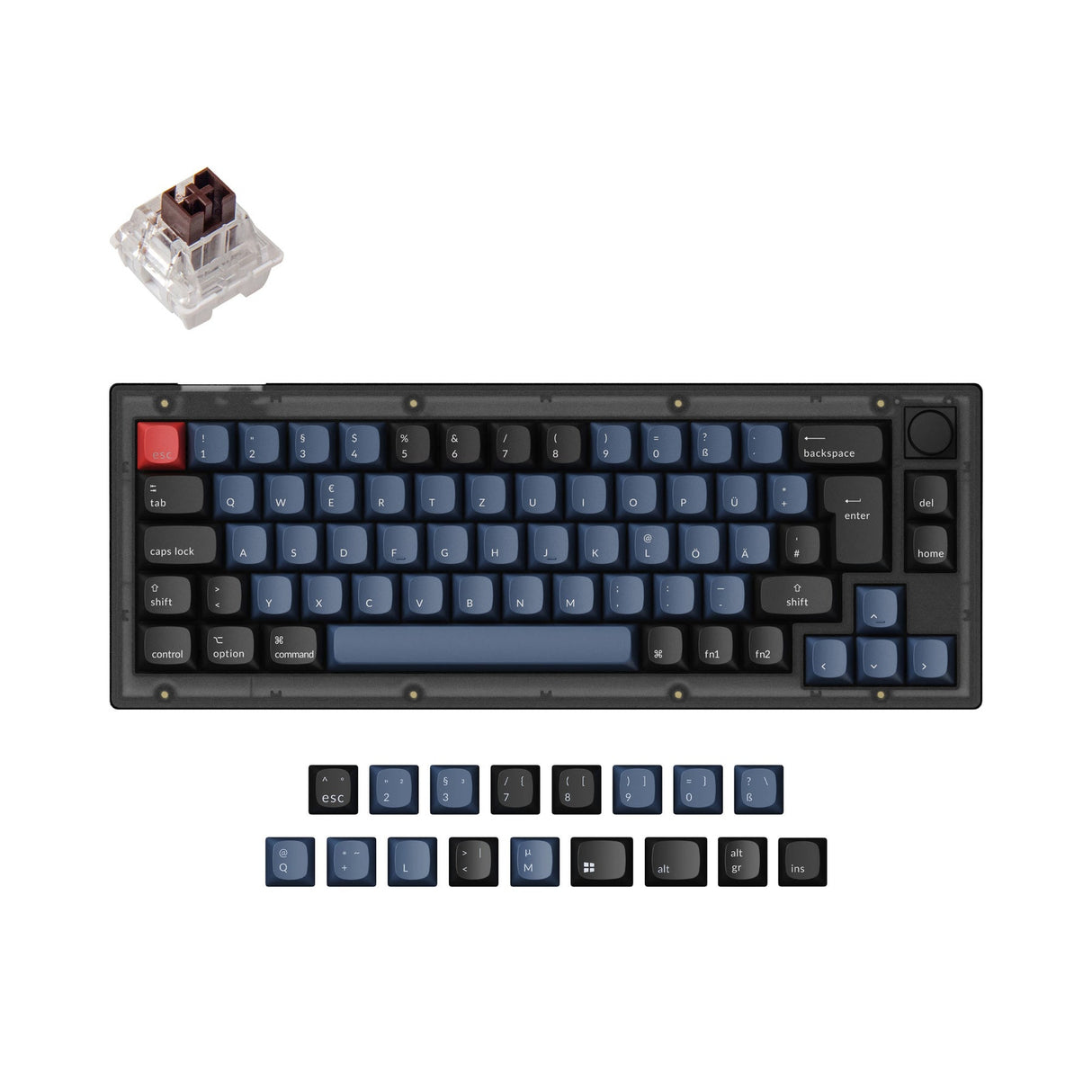 Keychron V2 QMK Personalizzato Tastiera meccanica ISO Layout Collection