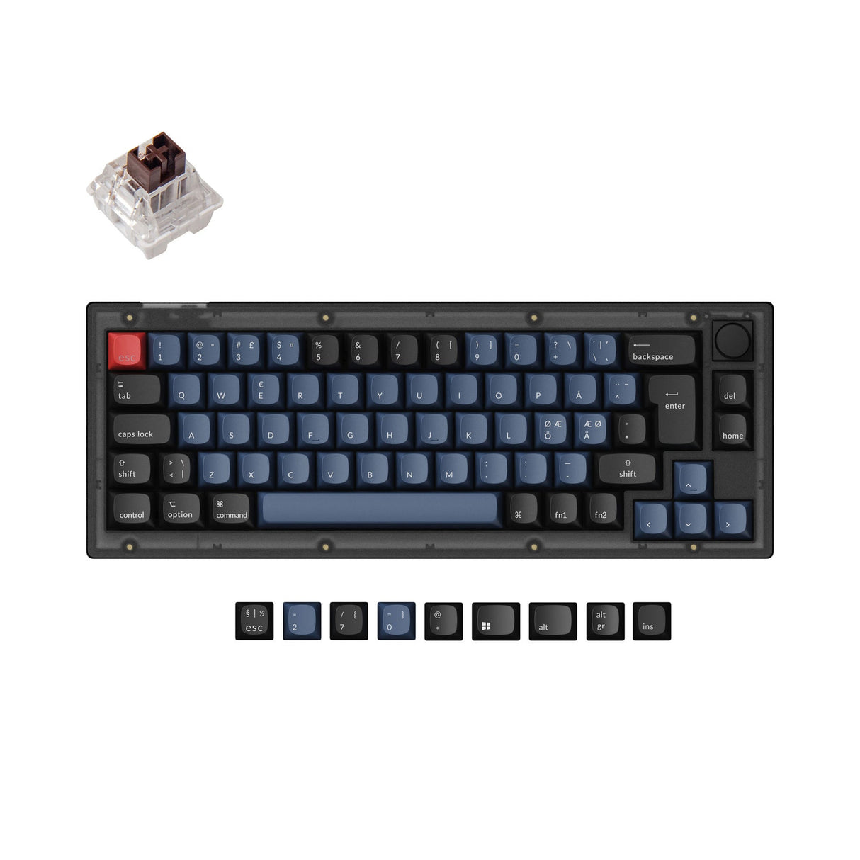 Keychron V2 QMK Personalizzato Tastiera meccanica ISO Layout Collection