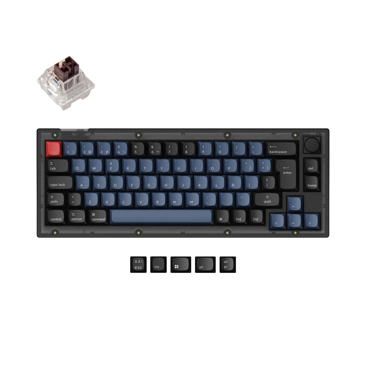 Keychron V2 QMK Personalizzato Tastiera meccanica ISO Layout Collection