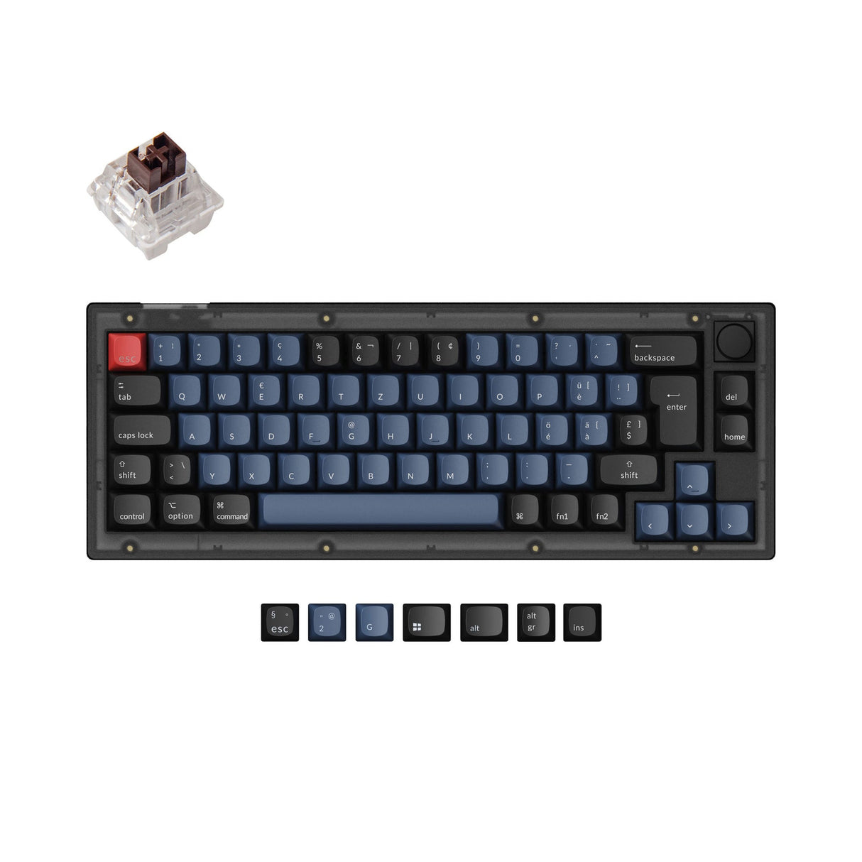 Keychron V2 QMK Personalizzato Tastiera meccanica ISO Layout Collection