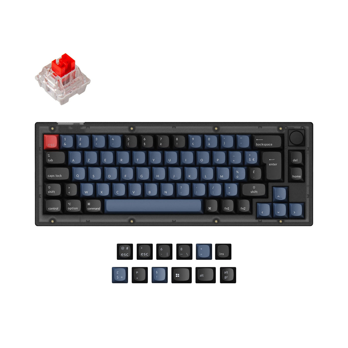 Keychron V2 QMK Personalizzato Tastiera meccanica ISO Layout Collection