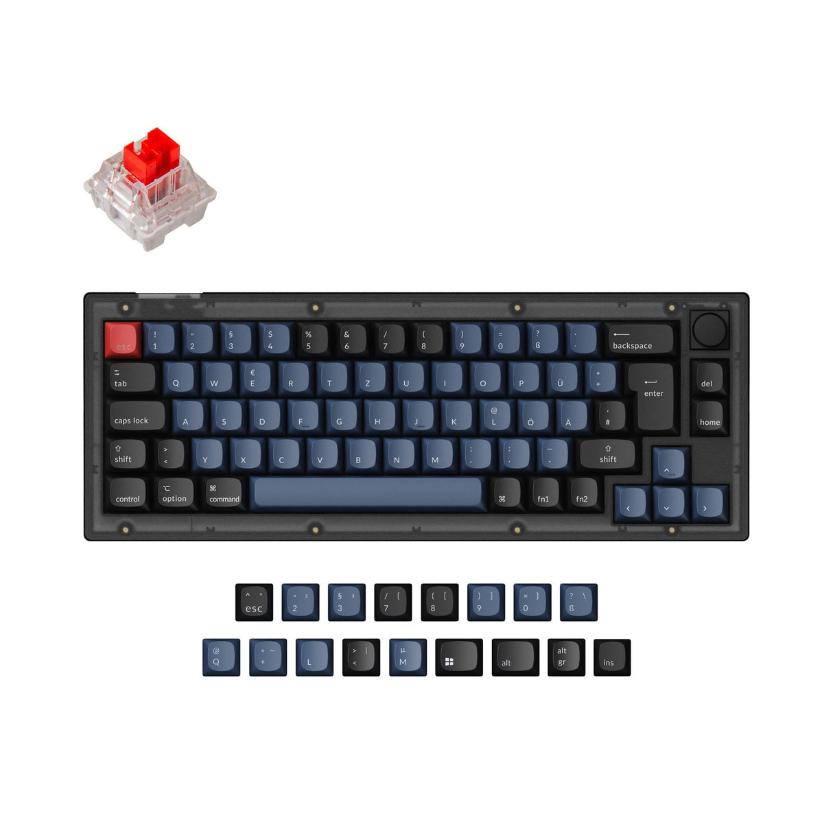 Keychron V2 QMK Personalizzato Tastiera meccanica ISO Layout Collection
