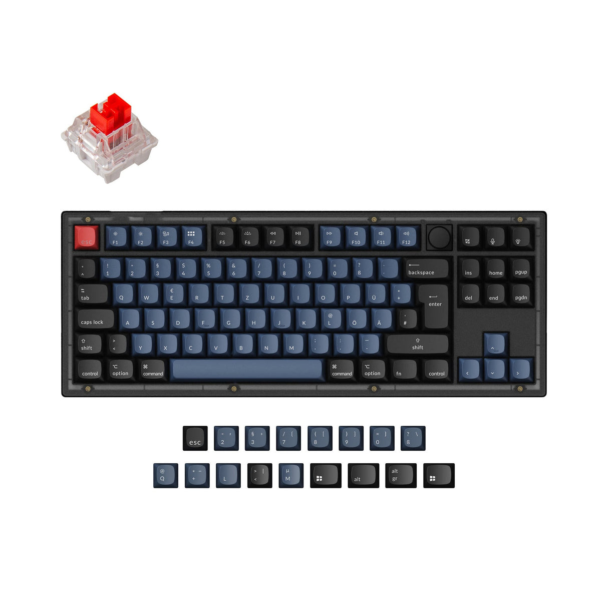 Keychron V3 QMK Personalizzato Tastiera meccanica ISO Layout Collection